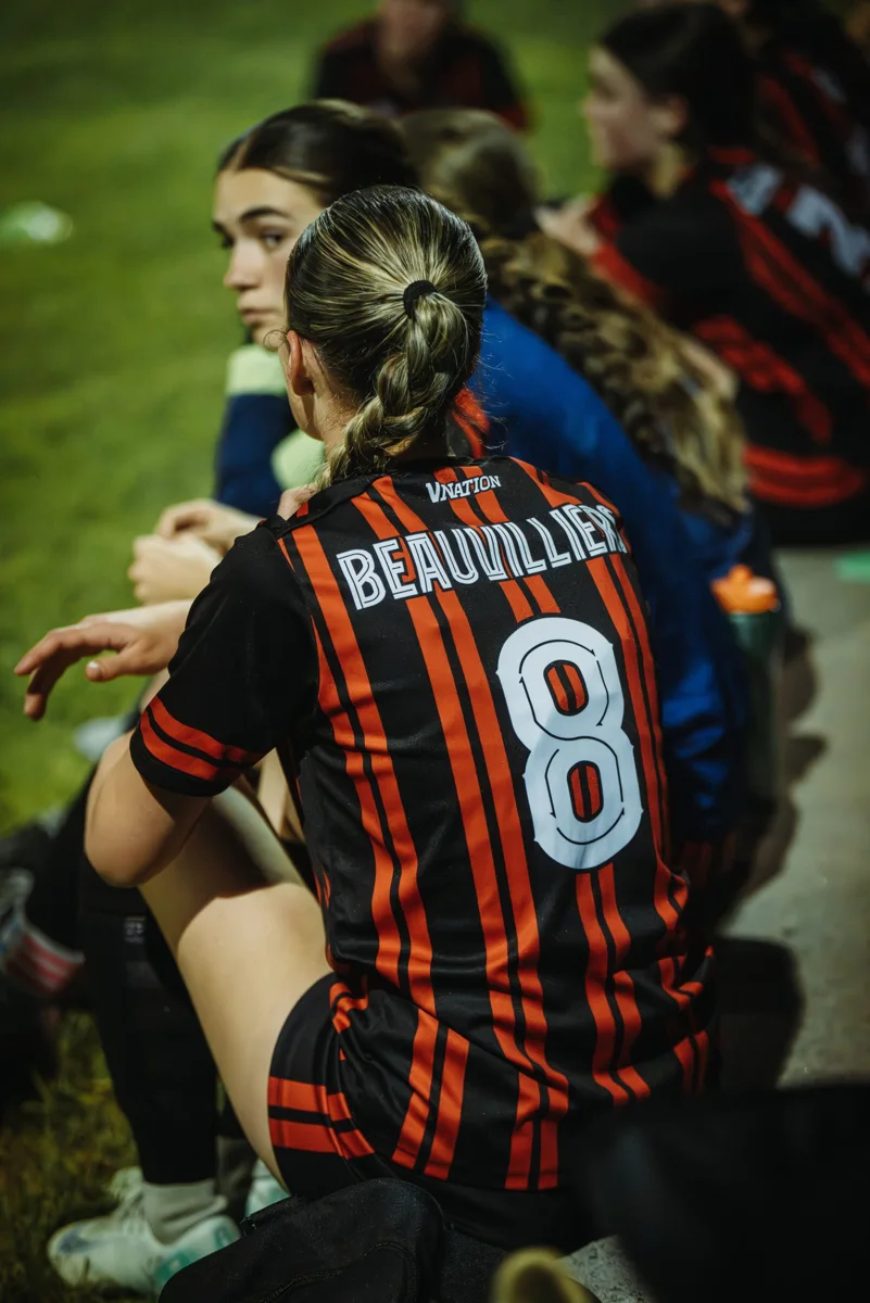 Les joueuses de Valleyfield sur le banc